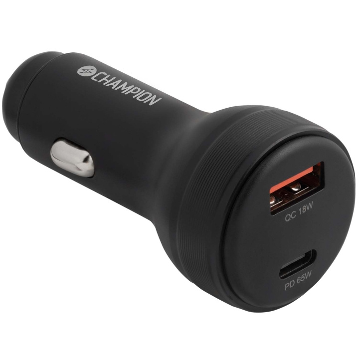 Champion Billaddare 83W 2-port QC/PD Svart i gruppen SMARTPHONE & SURFPLATTOR / Laddare & Kablar / Billaddare hos TP E-commerce Nordic AB (D34943)