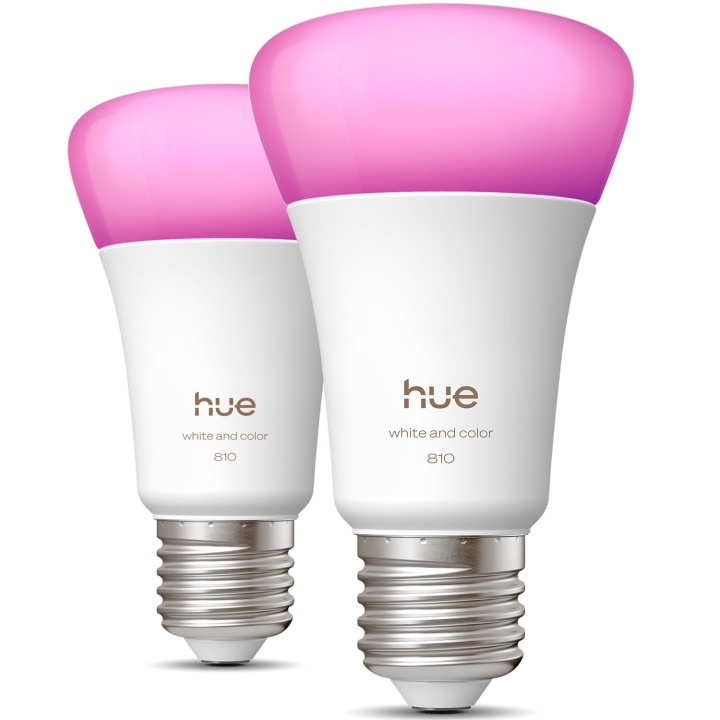 Philips Hue White and Color Ambiance E27 810lm 2-pack i gruppen HEM, HUSHÅLL & TRÄDGÅRD / Smarta hem / Smart belysning hos TP E-commerce Nordic AB (D34944)