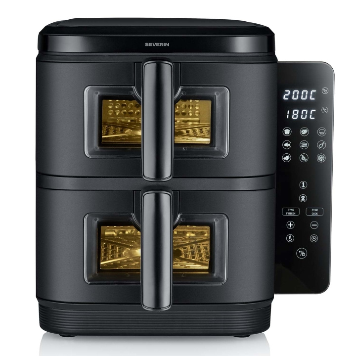 Severin Airfryer 11L S-Fry Duo stapel FR 2468 i gruppen HEM, HUSHÅLL & TRÄDGÅRD / Hushållsmaskiner / Airfryers & fritöser hos TP E-commerce Nordic AB (D34974)