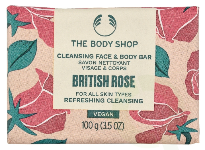 The Body Shop British Rose Cleansing Face & Body Bar 100 g i gruppen SKÖNHET & HÄLSA / Hudvård / Kroppsvård / Body lotion hos TP E-commerce Nordic AB (D35446)