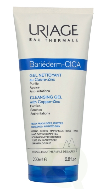 Uriage Bariederm Cleansing Cica-Gel 200 ml For Weakened, Irritated Skin i gruppen SKÖNHET & HÄLSA / Hudvård / Ansiktsvård / Rengöring hos TP E-commerce Nordic AB (D35585)