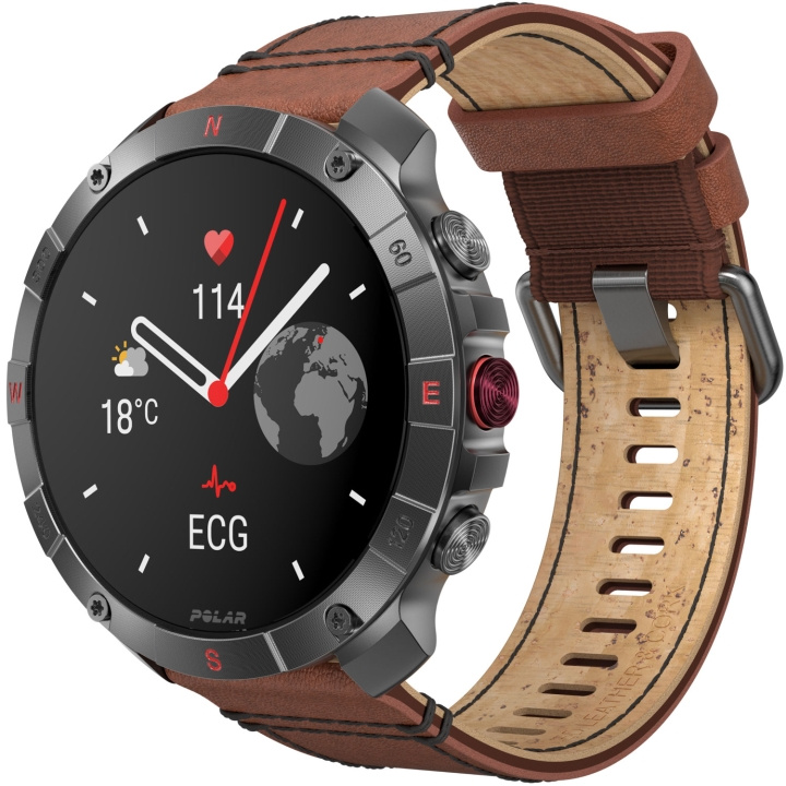 Polar Grit X2 Pro TI LTHR BRNZ M/L i gruppen SPORT, FRITID & HOBBY / Smartwatch & Aktivitetsarmband / Smartwatches hos TP E-commerce Nordic AB (D35596)