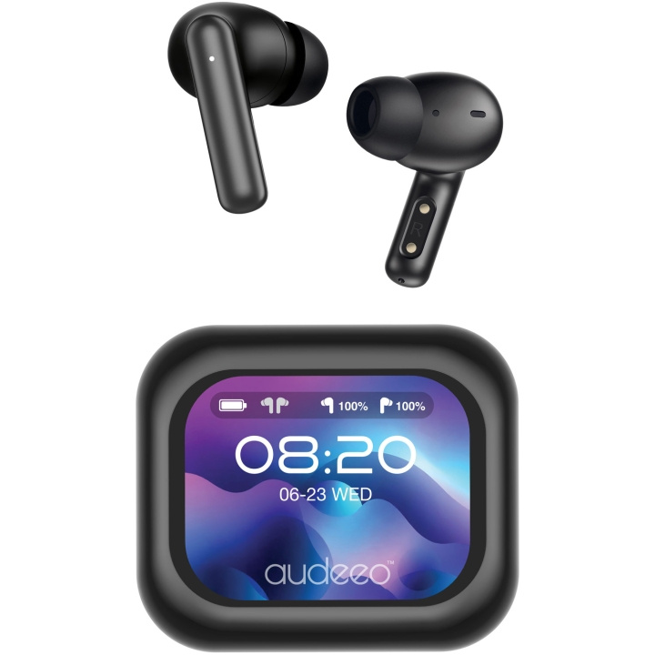 Audeeo Hörlurar In-Ear TWS ANC ENC Screen Prism Svart i gruppen HEMELEKTRONIK / Ljud & Bild / Hörlurar & Tillbehör / Hörlurar hos TP E-commerce Nordic AB (D35599)
