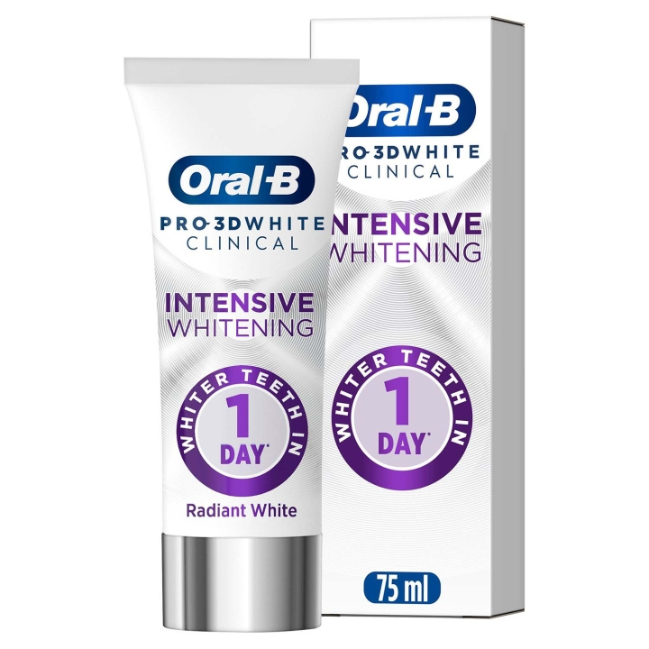 Oral B Tandkräm Pro-3DW Clinical Int White Radiant White 75ml i gruppen SKÖNHET & HÄLSA / Munvård / Whiteningprodukter hos TP E-commerce Nordic AB (D35624)