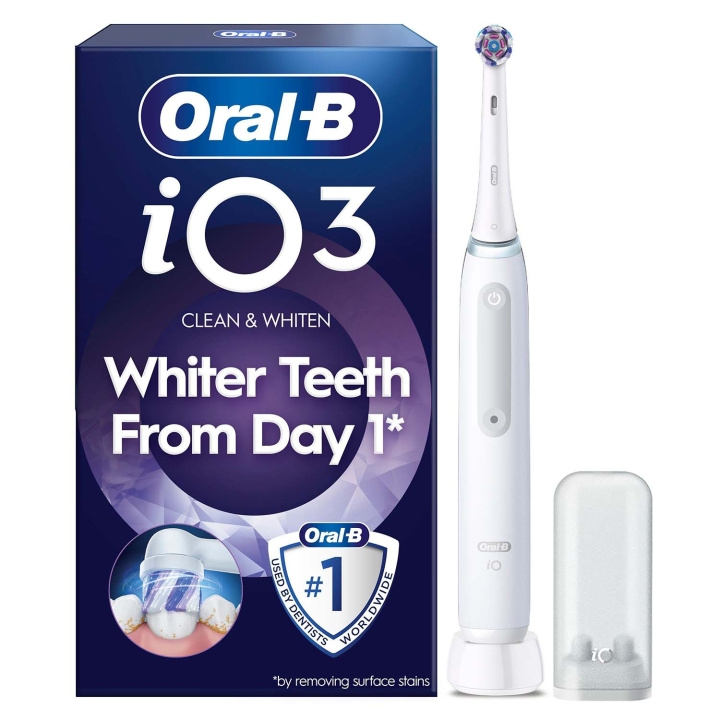Oral B Eltandborste iO3 Quite White (Whitening Edition) i gruppen SKÖNHET & HÄLSA / Munvård / Eltandborstar hos TP E-commerce Nordic AB (D35627)