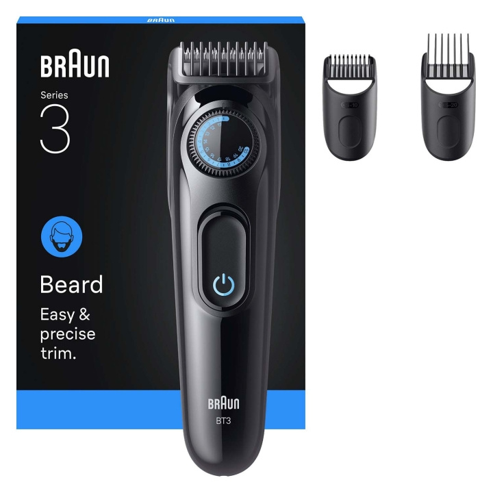 Braun Skäggtrimmer BT3520 +3 stylingtillbehör i gruppen SKÖNHET & HÄLSA / Hår & Styling / Rakning & Trimning / Skäggtrimmers & Tillbehör hos TP E-commerce Nordic AB (D35638)