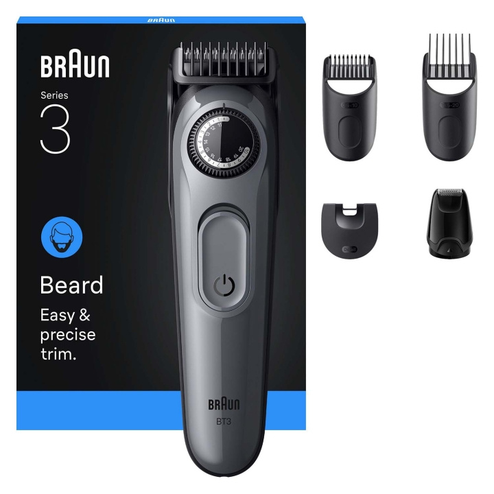 Braun Skäggtrimmer BT 3560 +5 stylingtillbehör i gruppen SKÖNHET & HÄLSA / Hår & Styling / Rakning & Trimning / Skäggtrimmers & Tillbehör hos TP E-commerce Nordic AB (D35639)