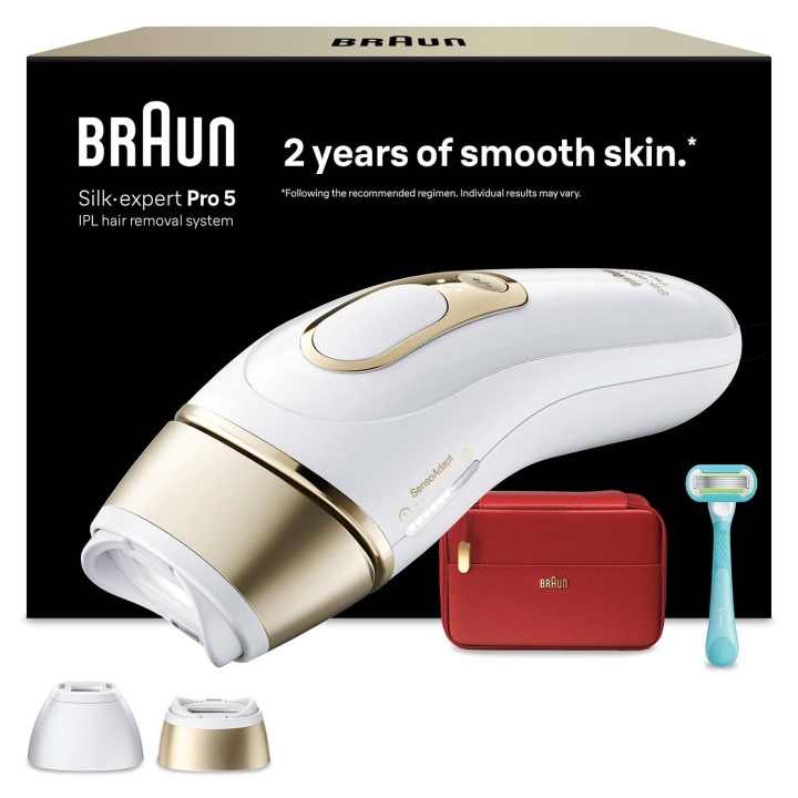 Braun IPL Silk·expert Pro 5, Hårborttagning Hemma, 2 huvuden, PL5221 i gruppen SKÖNHET & HÄLSA / Hår & Styling / Hårborttagning / IPL & Laser hos TP E-commerce Nordic AB (D35642)