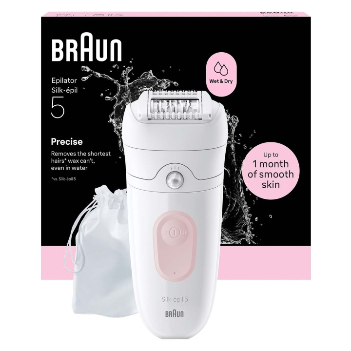 Braun Epilator Silk·épil 5, Wet & Dry, Enkel Hårborttagning, Långvarigt Slät Hud, 5-011, Flamingo | SKÖNHET & HÄLSA - Hår & Styling - Hårborttagning - Epilatorer | GameStuff