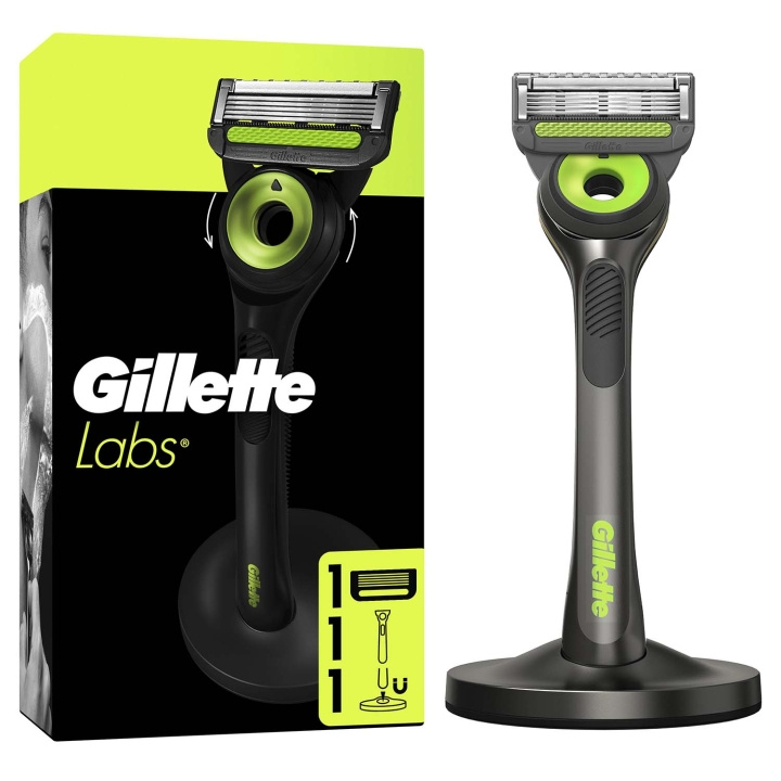 Gillette Rakhyvel Labs 1st rakblad + Magnetiskt ställ Neon Night i gruppen SKÖNHET & HÄLSA / Hår & Styling / Rakning & Trimning / Rakhyvlar & Tillbehör hos TP E-commerce Nordic AB (D35780)