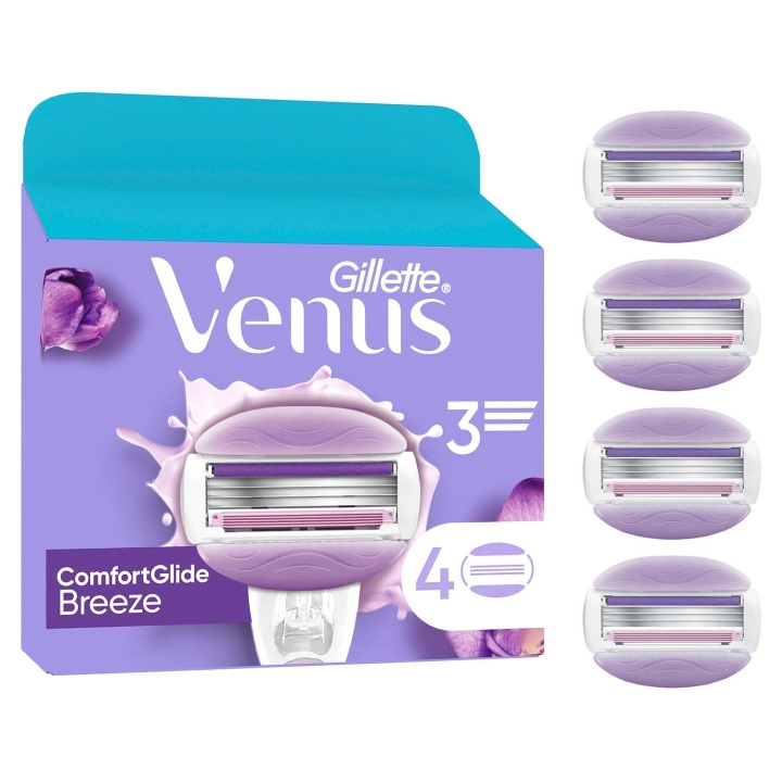 Gillette Venus Rakblad Comfortglide Breeze 4st i gruppen SKÖNHET & HÄLSA / Hår & Styling / Rakning & Trimning hos TP E-commerce Nordic AB (D35790)
