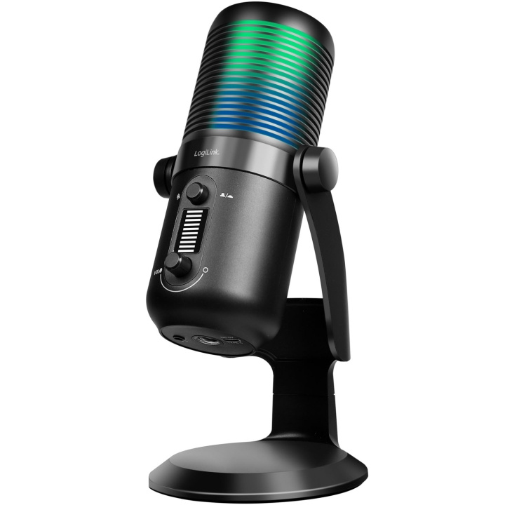 LogiLink Mikrofon USB Riktad/Rundstrålande NRC RGB Svart i gruppen DATORER & KRINGUTRUSTNING / Datortillbehör / Mikrofoner hos TP E-commerce Nordic AB (D35827)