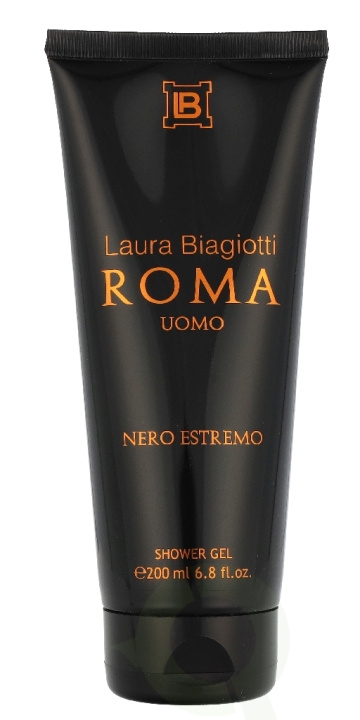 Laura Biagiotti Roma Uomo Nero Estremo Shower Gel 200 ml i gruppen SKÖNHET & HÄLSA / Hudvård / Kroppsvård / Bad & Duschcreme hos TP E-commerce Nordic AB (D35863)