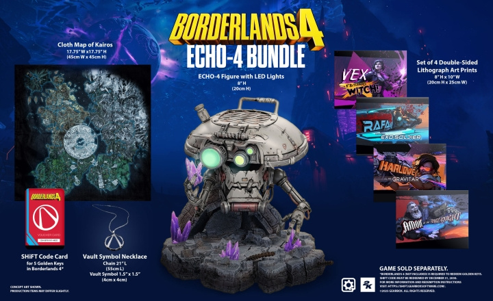 Borderlands 4 ECHO-4 Bundle (PS5) i gruppen HEMELEKTRONIK / Spelkonsoler & Tillbehör / Sony PlayStation 5 / Spel hos TP E-commerce Nordic AB (D36004)