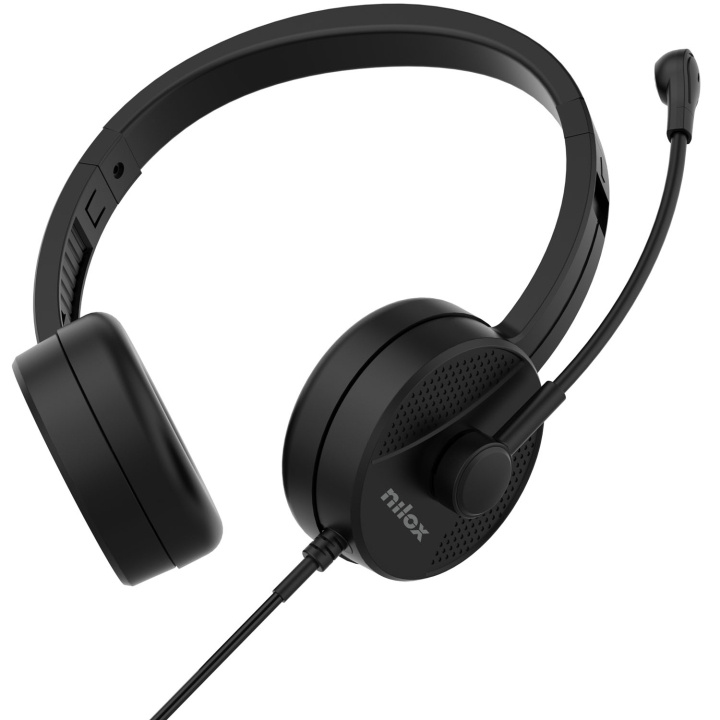 Nilox Headset med mikrofon USB-A i gruppen DATORER & KRINGUTRUSTNING / Datortillbehör / Headset hos TP E-commerce Nordic AB (D36547)