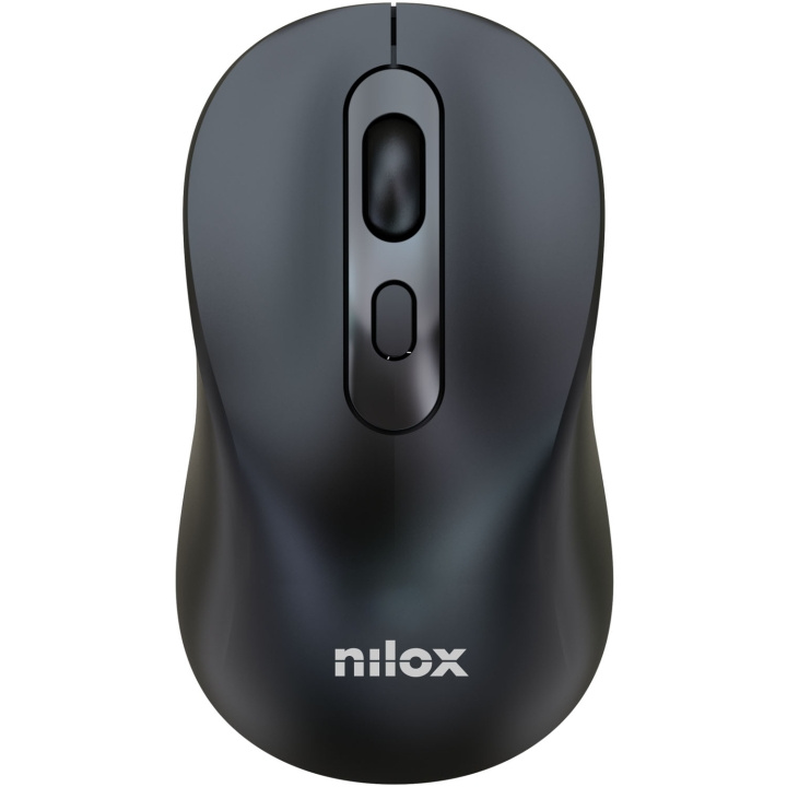 Nilox Trådlös mus Dual Mode (BT + 2,4 GHz) Uppladdningsbar Svart i gruppen DATORER & KRINGUTRUSTNING / Möss & Tangentbord / Möss hos TP E-commerce Nordic AB (D36555)