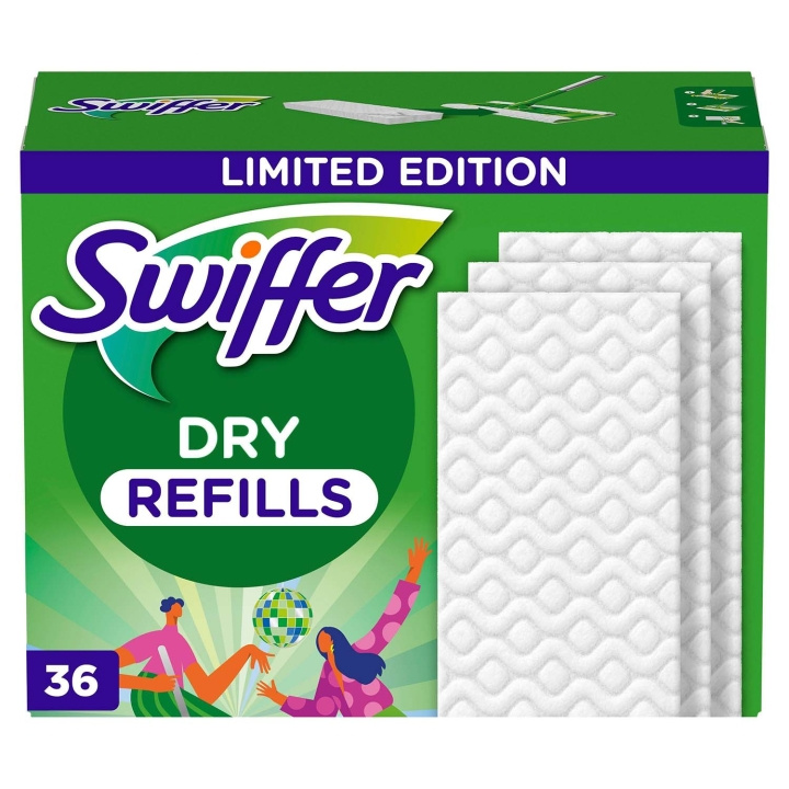 Swiffer Refilldukar 36st torra för golv,för djurhår ""Dance away the dust"" | HEM, HUSHÅLL & TRÄDGÅRD - Städprodukter - Tvättstuga | GameStuff