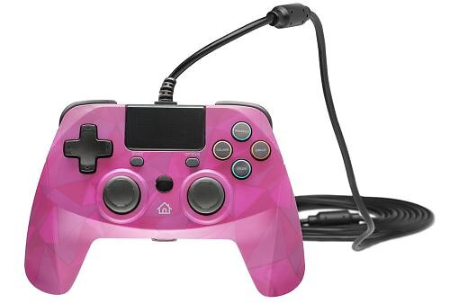 Snakebyte PS4-spel: Pad 4 S med sladd (Bubblegum camo) i gruppen HEMELEKTRONIK / Spelkonsoler & Tillbehör / Sony PlayStation 4 / Tillbehör hos TP E-commerce Nordic AB (D37013)