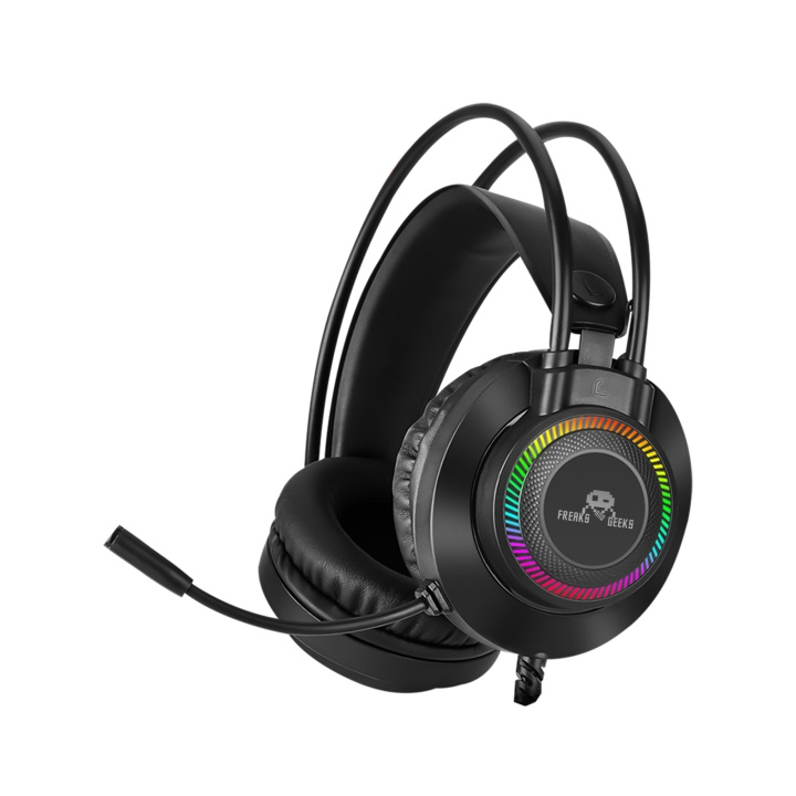 Freaks and Geeks Dubbel headset med bakgrundsbelyst mikrofon – PC/PS4/PS5/Xbox One i gruppen DATORER & KRINGUTRUSTNING / Gaming / Headset hos TP E-commerce Nordic AB (D37047)