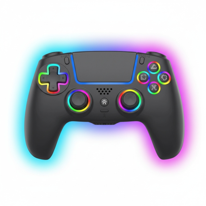 Deep Explorer Trådlös RGB Pro-kontroll – PS5 (svart) i gruppen HEMELEKTRONIK / Spelkonsoler & Tillbehör / Sony PlayStation 5 hos TP E-commerce Nordic AB (D37099)