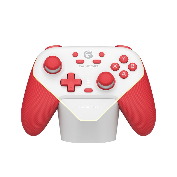 GameSir Super Nova Multiplatform Gamepad – röd och vit i gruppen HEMELEKTRONIK / Spelkonsoler & Tillbehör / Nintendo Switch hos TP E-commerce Nordic AB (D37190)