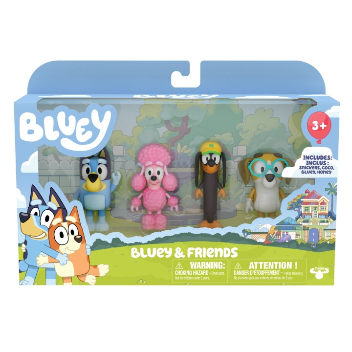 Bluey Figurpaket med 4 stycken –Bluey& Friends (90202) i gruppen LEKSAKER, BARN- & BABYPRODUKTER / Leksaker / Figurer, Miniatyrer & tillbehör hos TP E-commerce Nordic AB (D37294)