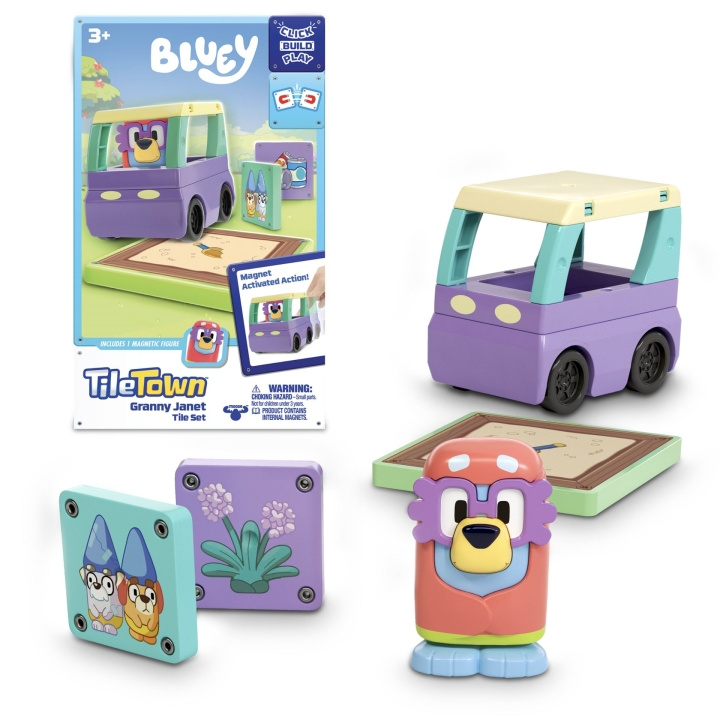 Bluey Tile Town – Bluey Magnetiskt minilekset – Granny Janet Tile Set i gruppen LEKSAKER, BARN- & BABYPRODUKTER / Leksaker / Lekset hos TP E-commerce Nordic AB (D37327)