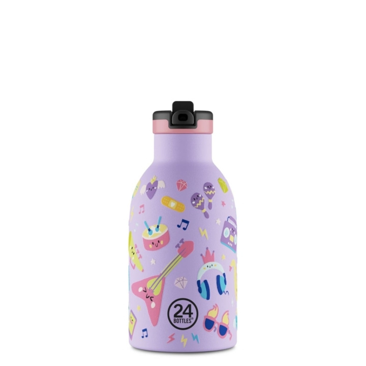24Bottles Clima – Music Friends – Lilla – 330 ml i gruppen SPORT, FRITID & HOBBY / Friluftsliv / Termosar & Vattenflaskor hos TP E-commerce Nordic AB (D37348)