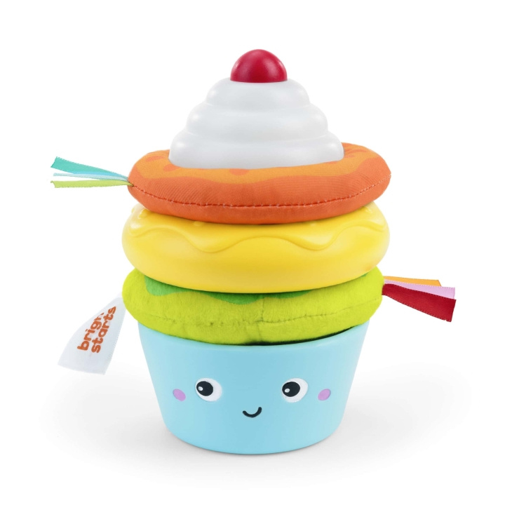 Bright Starts Cupcake Tower™ Stacking Toy with Teether (BS-17238) | LEKSAKER, BARN- & BABYPRODUKTER - Babyleksaker - Aktivitetsleksaker | GameStuff