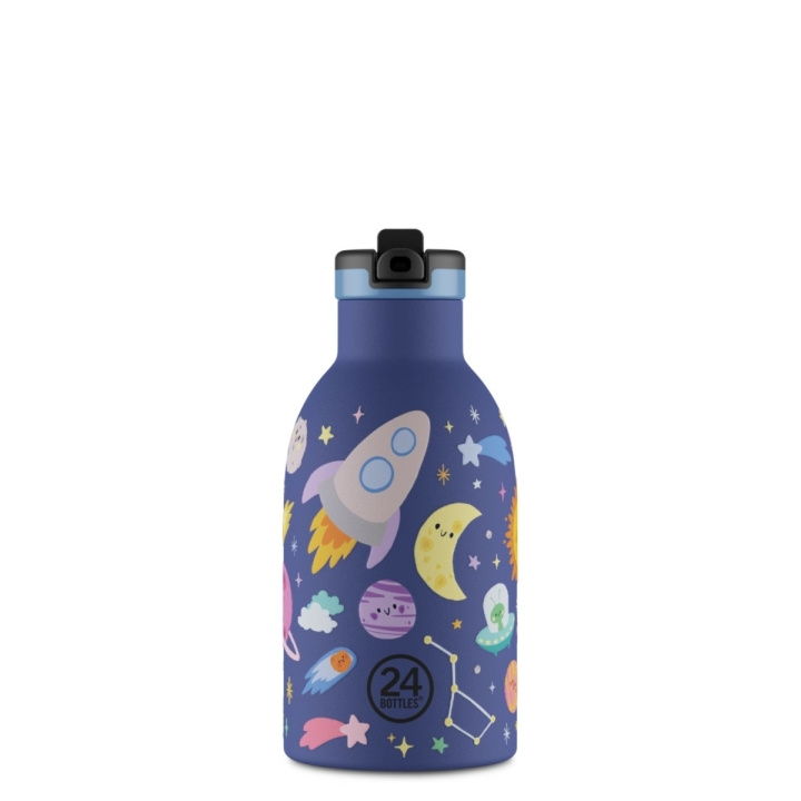 24Bottles Clima – Space Friends – Blå – 330 ml i gruppen SPORT, FRITID & HOBBY / Friluftsliv / Termosar & Vattenflaskor hos TP E-commerce Nordic AB (D37404)