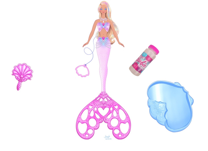 Barbie Bubbletastic Mermaid (JLW56) i gruppen LEKSAKER, BARN- & BABYPRODUKTER / Leksaker / Dockor & Tillbehör hos TP E-commerce Nordic AB (D37410)