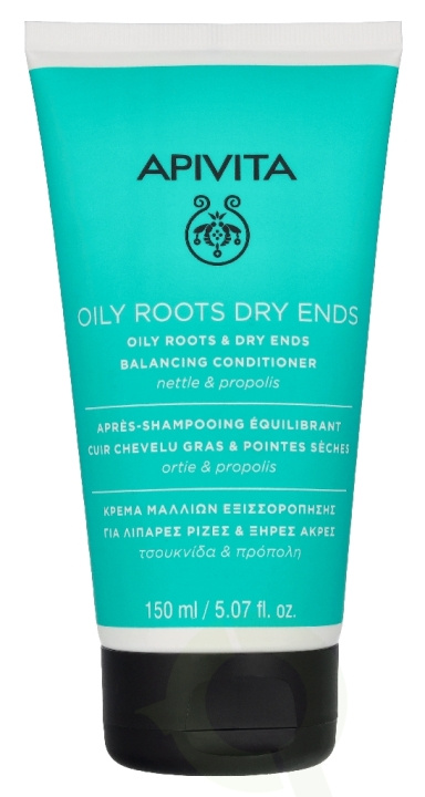 Apivita Oily Roots & Dry Ends Conditioner 150 ml Nettle & Propolis i gruppen SKÖNHET & HÄLSA / Hår & Styling / Hårvårdsprodukter / Balsam hos TP E-commerce Nordic AB (D37611)
