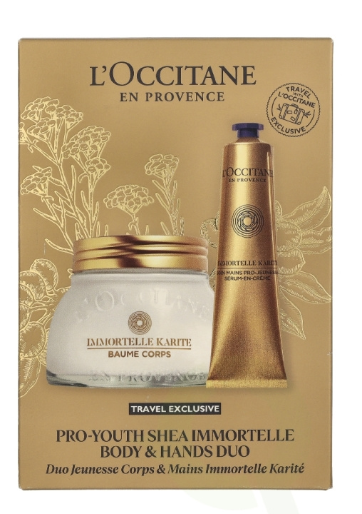 L\'Occitane Immortelle Pro Youth Shea Body & Hands Duo 275 ml Body Care Body Balm 200ml/Hand Care Serum 75ml i gruppen SKÖNHET & HÄLSA / Hudvård / Kroppsvård / Body lotion hos TP E-commerce Nordic AB (D37681)