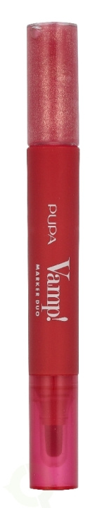 Pupa Milano Pupa Vamp! Marker Duo 4 ml #004 Spicy Raspberry / lip marker 1,4ml / lip gloss 2,6ml i gruppen SKÖNHET & HÄLSA / Makeup / Läppar / Läppglans & Plumper hos TP E-commerce Nordic AB (D37712)