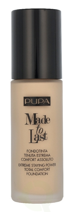 Pupa Milano Pupa Made To Last Total Comfort Foundation SPF10 30 ml #001 Light Ivory i gruppen SKÖNHET & HÄLSA / Makeup / Basmakeup / Foundation hos TP E-commerce Nordic AB (D37744)