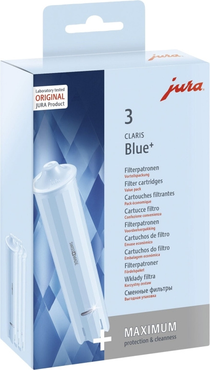 Jura CLARIS Blue+ (3-pack) i gruppen HEM, HUSHÅLL & TRÄDGÅRD / Hushållsmaskiner / Kaffemaskiner & Tillbehör hos TP E-commerce Nordic AB (D38257)