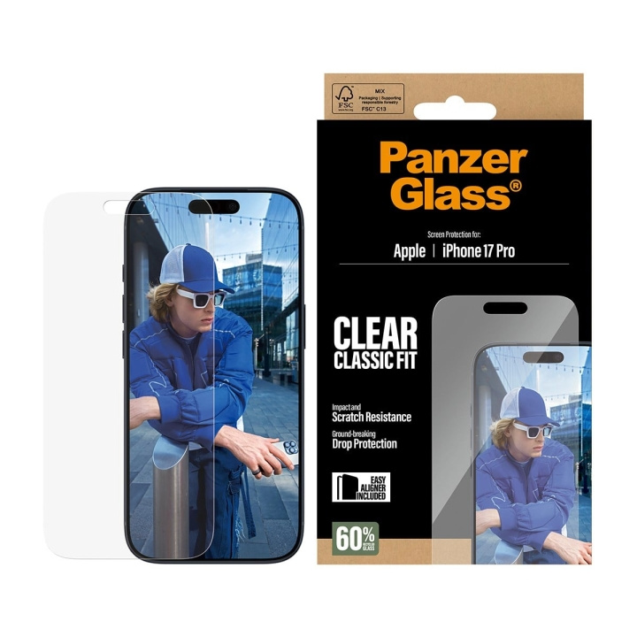 PanzerGlass Skärmskydd för iPhone 17 Pro/Classic med EasyAligner i gruppen SMARTPHONE & SURFPLATTOR / Mobilskydd / Apple / iPhone 17 hos TP E-commerce Nordic AB (D38293)