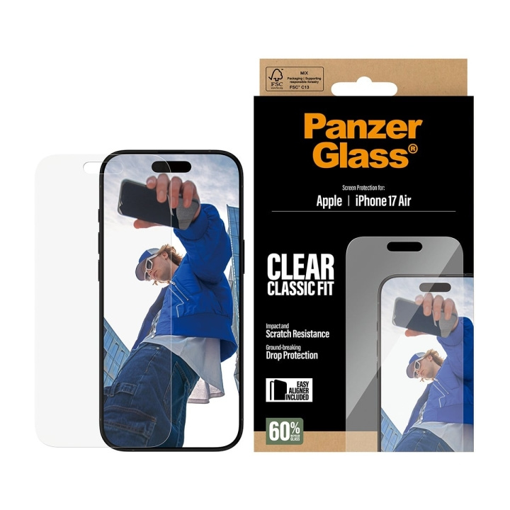 PanzerGlass – Skärmskydd för iPhone Air – Classic Fit med EasyAligner i gruppen SMARTPHONE & SURFPLATTOR / Mobilskydd / Apple / iPhone Air hos TP E-commerce Nordic AB (D38338)
