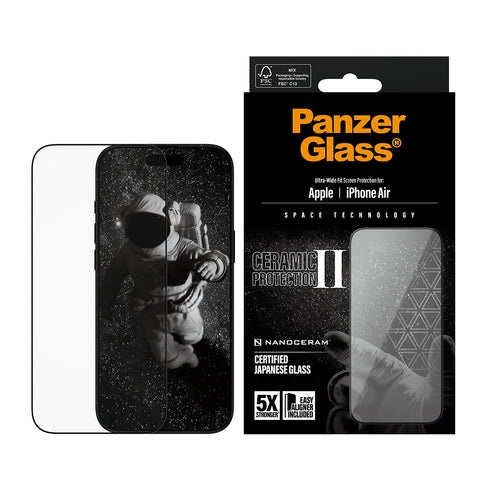PanzerGlass – Ceramic II-skärmskydd – iPhone Air – UWF med EasyAligner i gruppen SMARTPHONE & SURFPLATTOR / Mobilskydd / Apple / iPhone Air hos TP E-commerce Nordic AB (D38345)