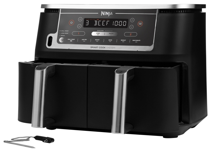 Ninja Foodi Max Dual Zone AF451EU – Luftfritös med Smart Cook-system – 9,5 liter i gruppen HEM, HUSHÅLL & TRÄDGÅRD / Hushållsmaskiner / Airfryers & fritöser hos TP E-commerce Nordic AB (D38370)