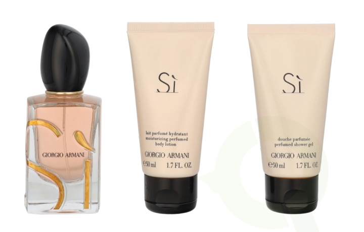 Armani Si Giftset 150 ml Edp Spray 50ml/Body Lotion 50ml/Shower Gel 50ml i gruppen SKÖNHET & HÄLSA / Presentkit / Presentkit För Henne hos TP E-commerce Nordic AB (D39450)