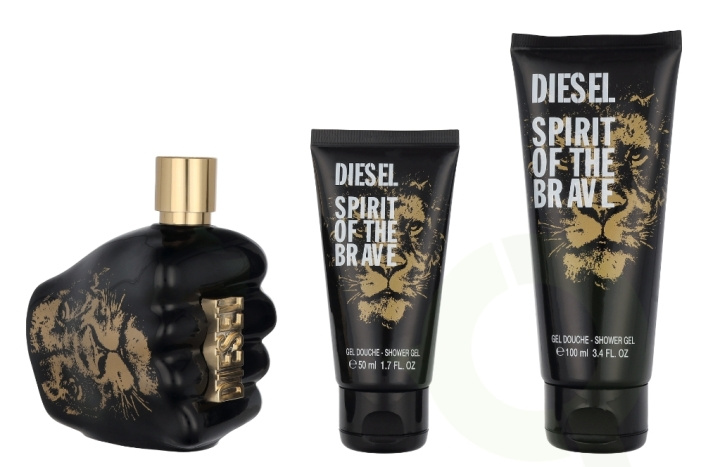 Diesel Spirit Of The Brave Pour Homme Giftset 275 ml Edt Spray 125ml/Shower Gel 100ml/Shower Gel 50ml i gruppen SKÖNHET & HÄLSA / Doft & Parfym / Parfym / Parfym för honom hos TP E-commerce Nordic AB (D39478)