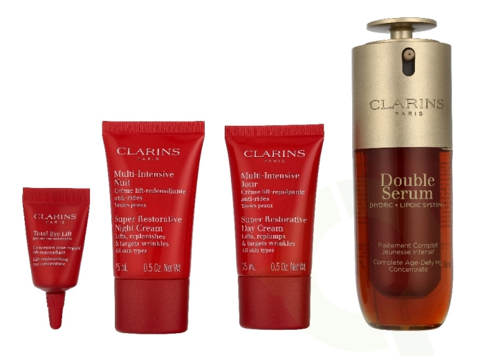 Clarins Replenishing Age-Defying Set 83 ml Serum 50ml/Day Cream 15ml/Night Cream 15ml/Eye gel 3ml i gruppen SKÖNHET & HÄLSA / Hudvård / Ansiktsvård hos TP E-commerce Nordic AB (D39505)