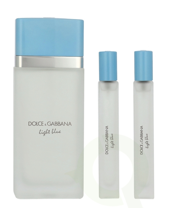 Dolce & Gabbana Light Blue Giftset 120 ml Edt Spray 100ml/Travel Spray 10ml/Travel Spray 10ml i gruppen SKÖNHET & HÄLSA / Doft & Parfym / Parfym hos TP E-commerce Nordic AB (D39518)