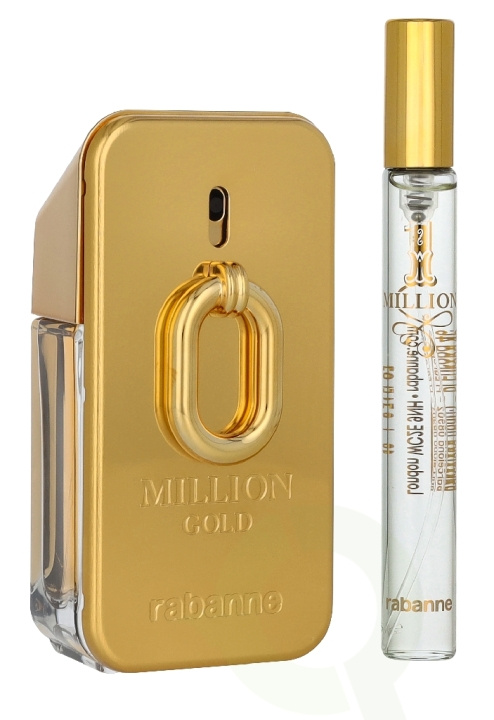Paco Rabanne Million Gold Giftset 60 ml Edp Spray Intense 50ml/Edt Spray 10ml i gruppen SKÖNHET & HÄLSA / Doft & Parfym / Parfym hos TP E-commerce Nordic AB (D39562)