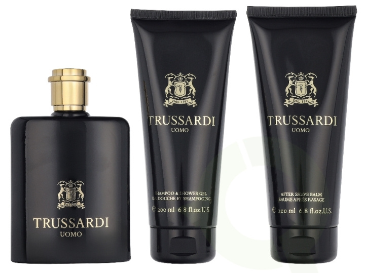 Trussardi Uomo Giftset 500 ml Edp Spray 100ml/Shampooo & Shower Gel 200ml/After Shave Balm 200ml i gruppen SKÖNHET & HÄLSA / Doft & Parfym / Parfym hos TP E-commerce Nordic AB (D39686)