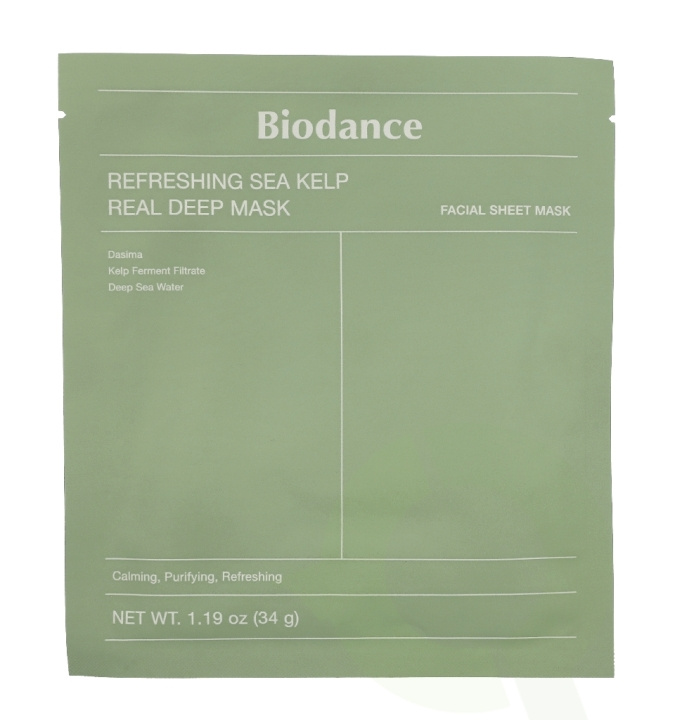 Biodance Refreshing Sea Kelp Real Deep Mask 34 g i gruppen SKÖNHET & HÄLSA / Hudvård / Ansiktsvård hos TP E-commerce Nordic AB (D39713)