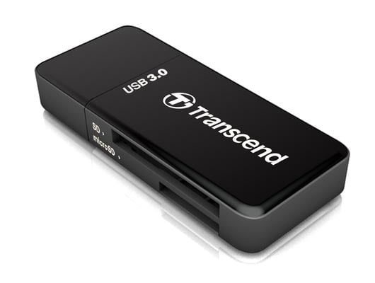 Transcend RDF5 USB 3.1-kortläsare, svart i gruppen HEMELEKTRONIK / Lagringsmedia / Minneskortläsare hos TP E-commerce Nordic AB (D39728)