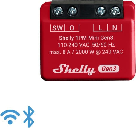 Shelly 1PM Mini Gen3 – reläbrytare för Wi-Fi-nätverk i gruppen DATORER & KRINGUTRUSTNING / Nätverk hos TP E-commerce Nordic AB (D39906)
