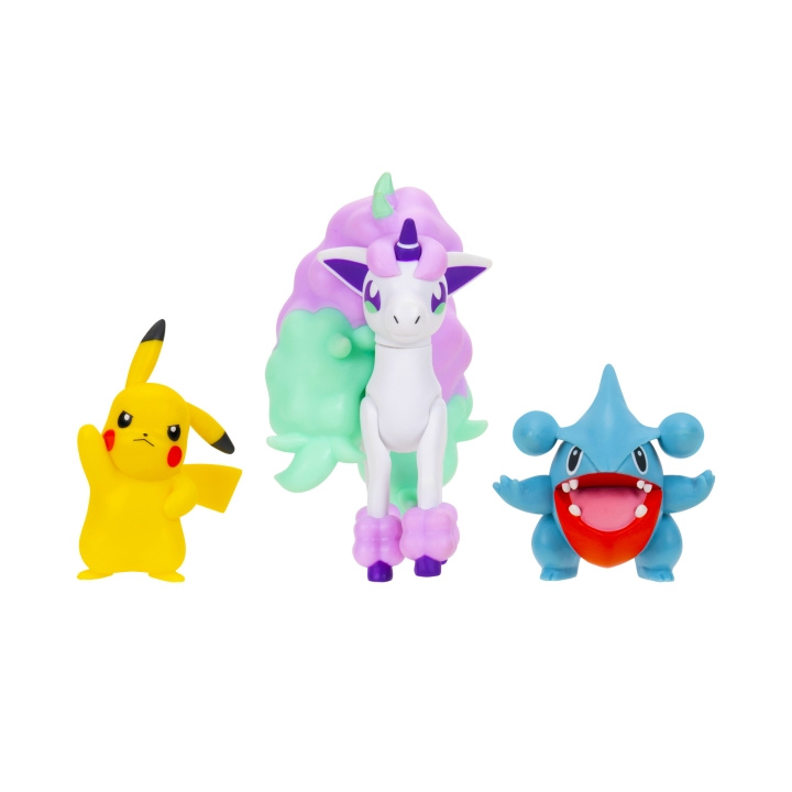 Pokémon Stridsfigurer, 3-pack – Pikachu, Gible och Ponyta (PKW4097) i gruppen LEKSAKER, BARN- & BABYPRODUKTER / Leksaker / Figurer, Miniatyrer & tillbehör hos TP E-commerce Nordic AB (D40713)